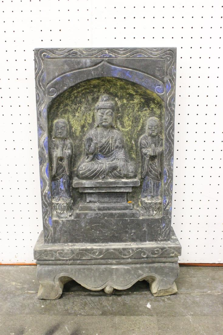 Chinese stone carved plaque (1 of 10)