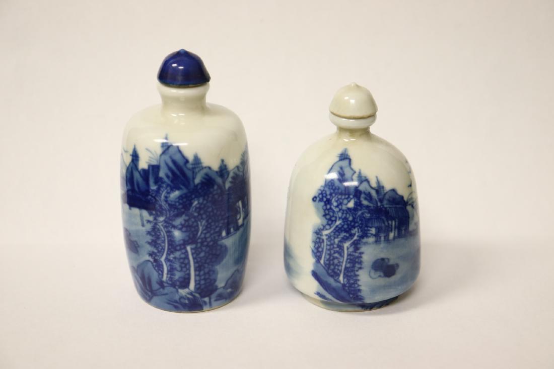 2 vintage Chinese b&w porcelain snuff bottles (1 of 10)