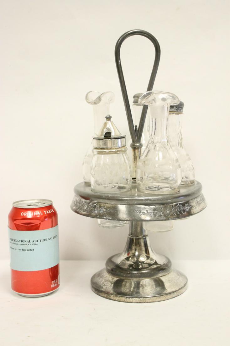 Victorian silverplate cruet set (1 of 10)