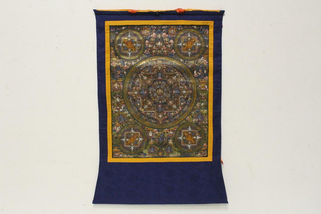 A fine hand painted Tibetan thangka (1 of 10)