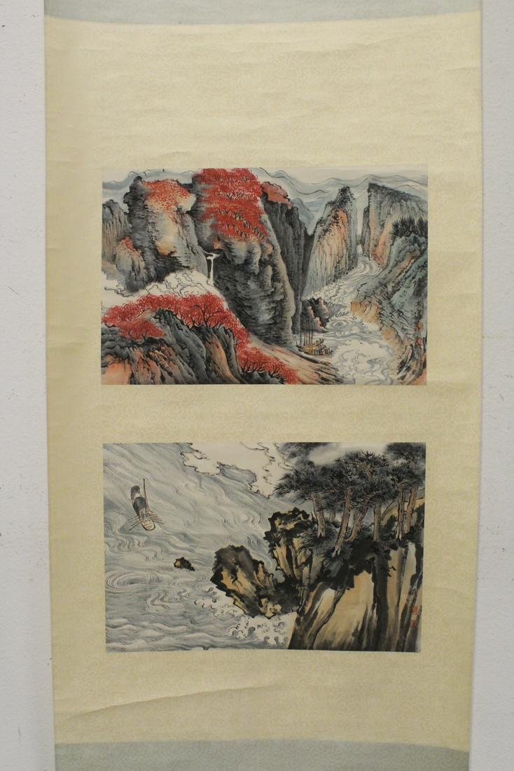 Scroll depicting 2 watercolor paintings (1 of 10)