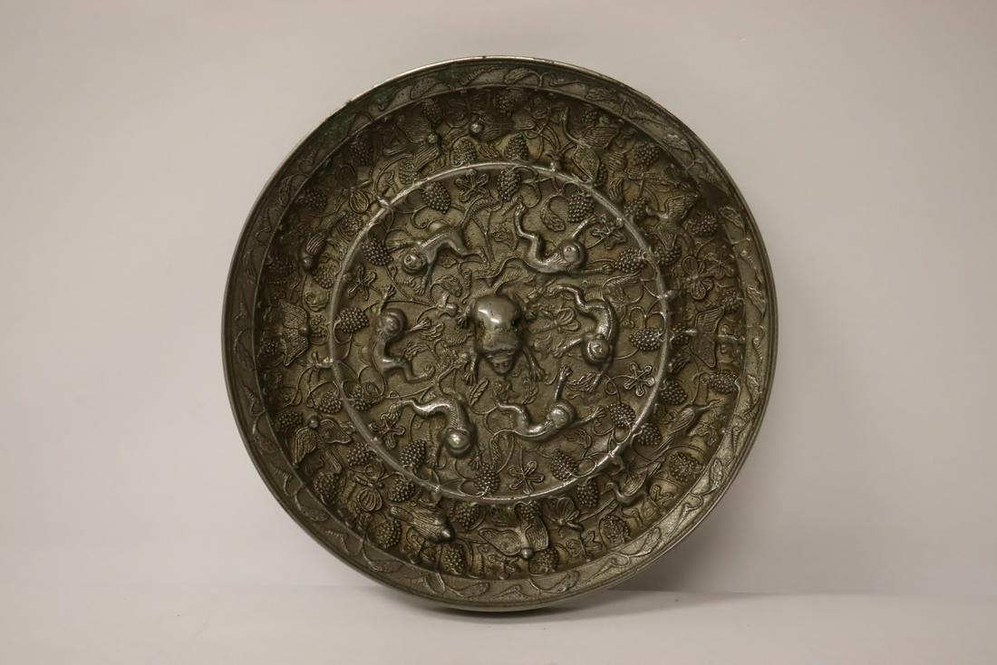 Chinese large bronze mirror (1 of 8)