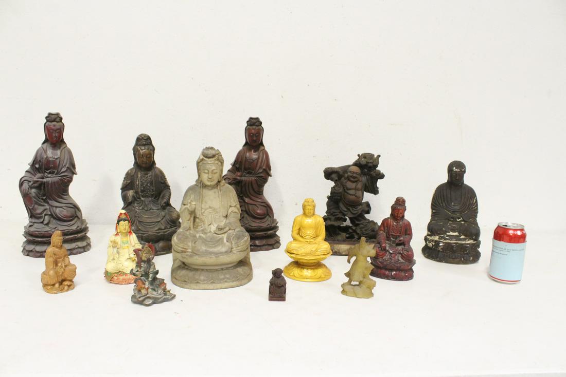 Lot of Chinese casted figure of deities (1 of 10)