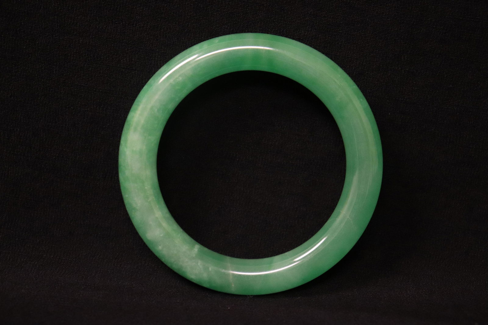 An apple green jadeite bangle (1 of 9)