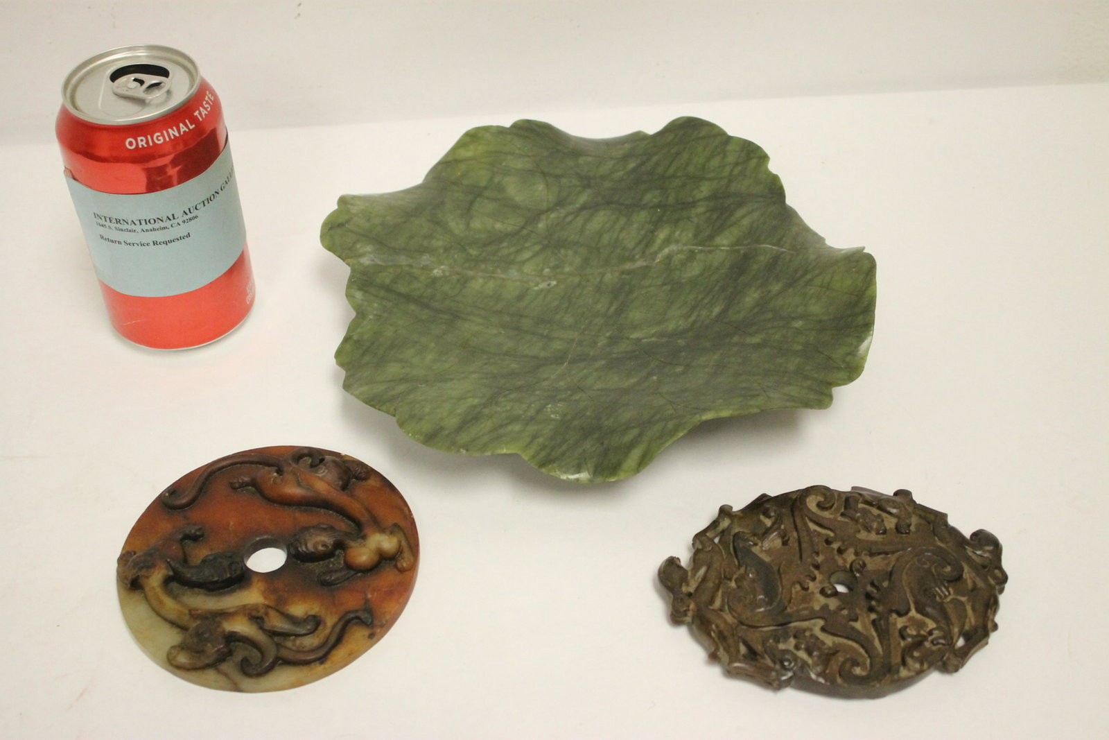 3 Chinese jade like stone carvings (1 of 10)