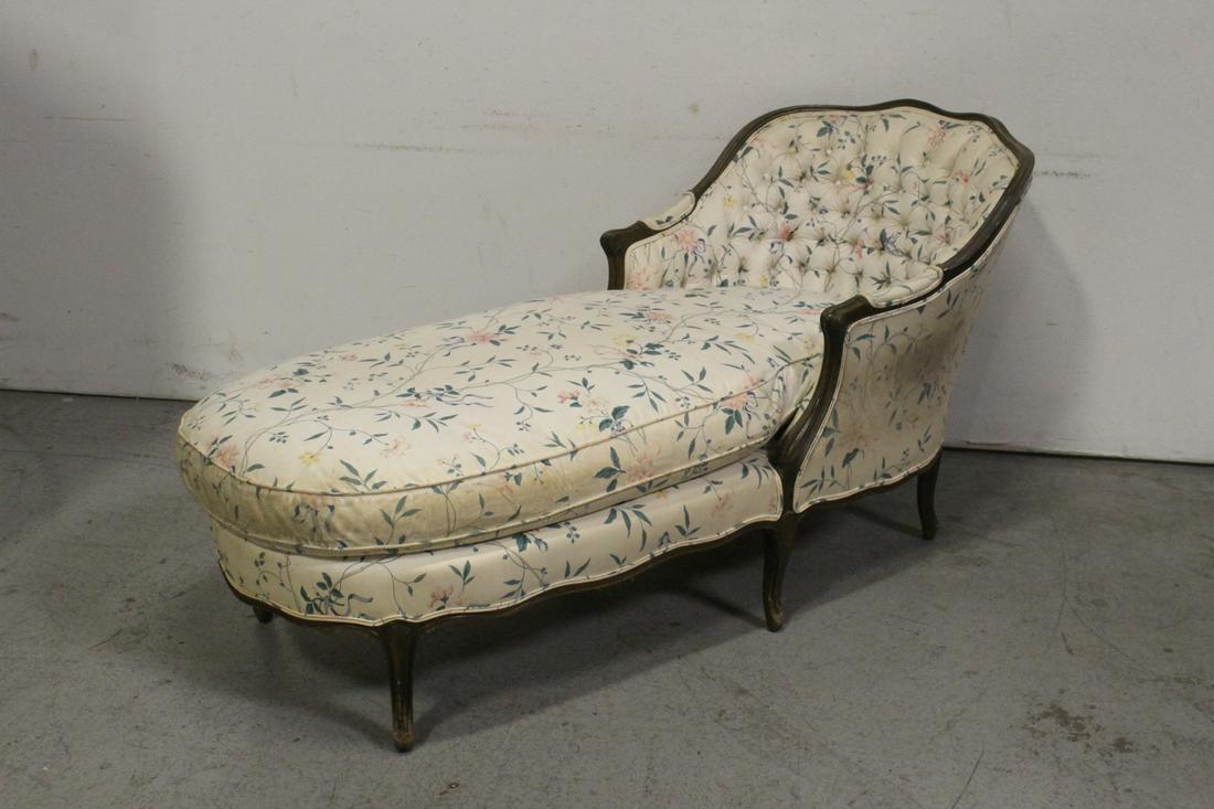 Victorian walnut chaise lounge (1 of 8)