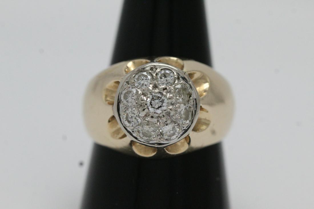 14K Y/G cluster diamond ring (1 of 10)