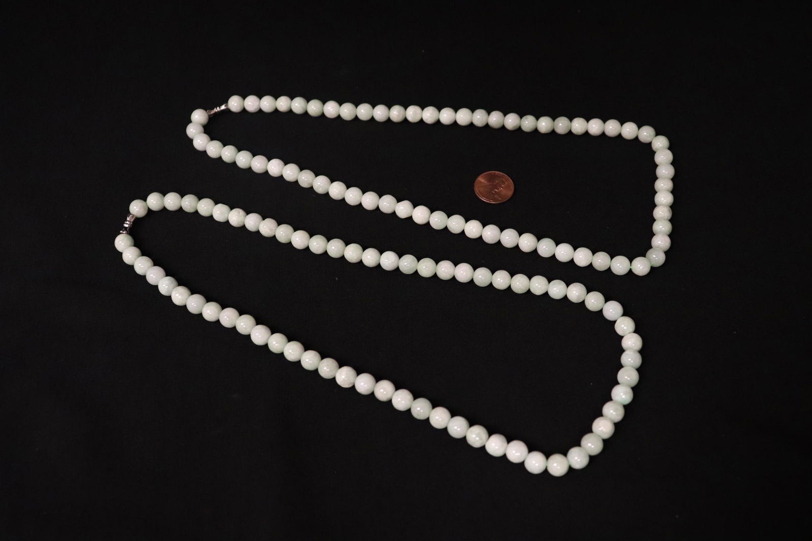 2 jadeite like bead necklaces (1 of 11)