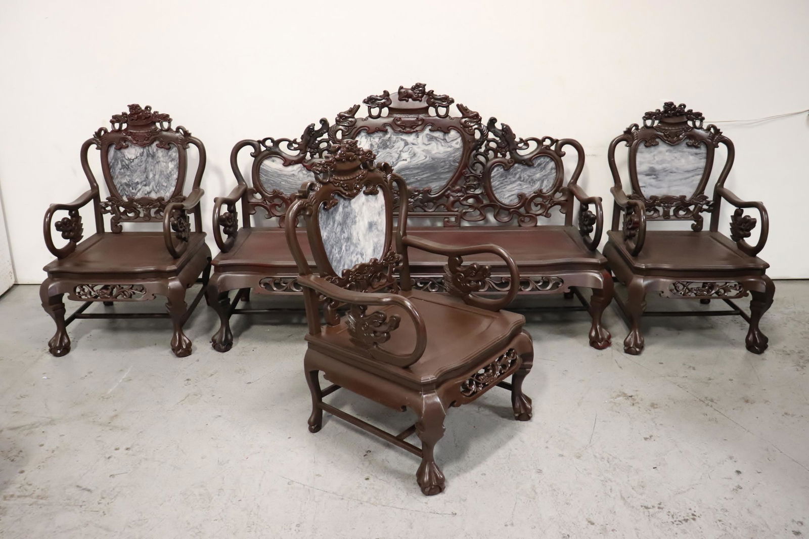 4 piece Chinese rosewood furniture (1 of 9)