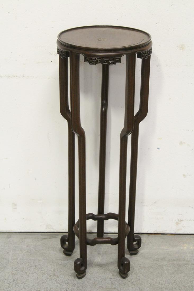 Chinese rosewood round pedestal table (1 of 10)