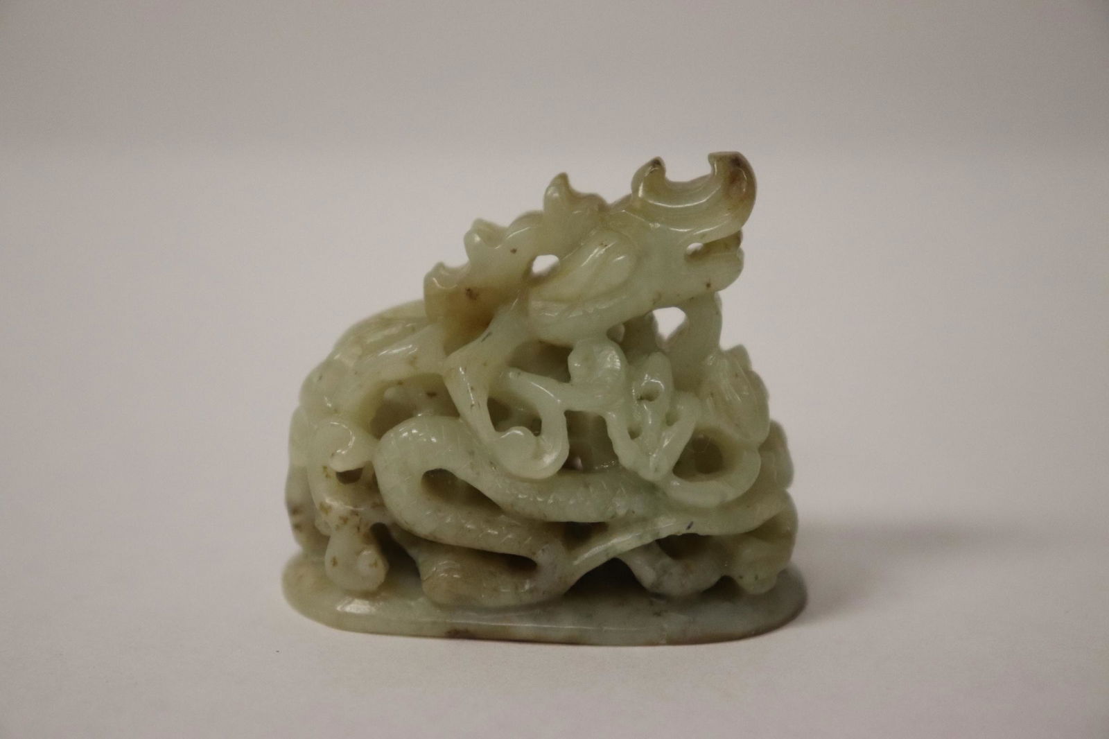 Chinese white jade carving, possible a finial (1 of 9)