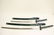 2 contemporary samurai swords on stand - 5