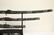 3 contemporary samurai swords on stand - 3