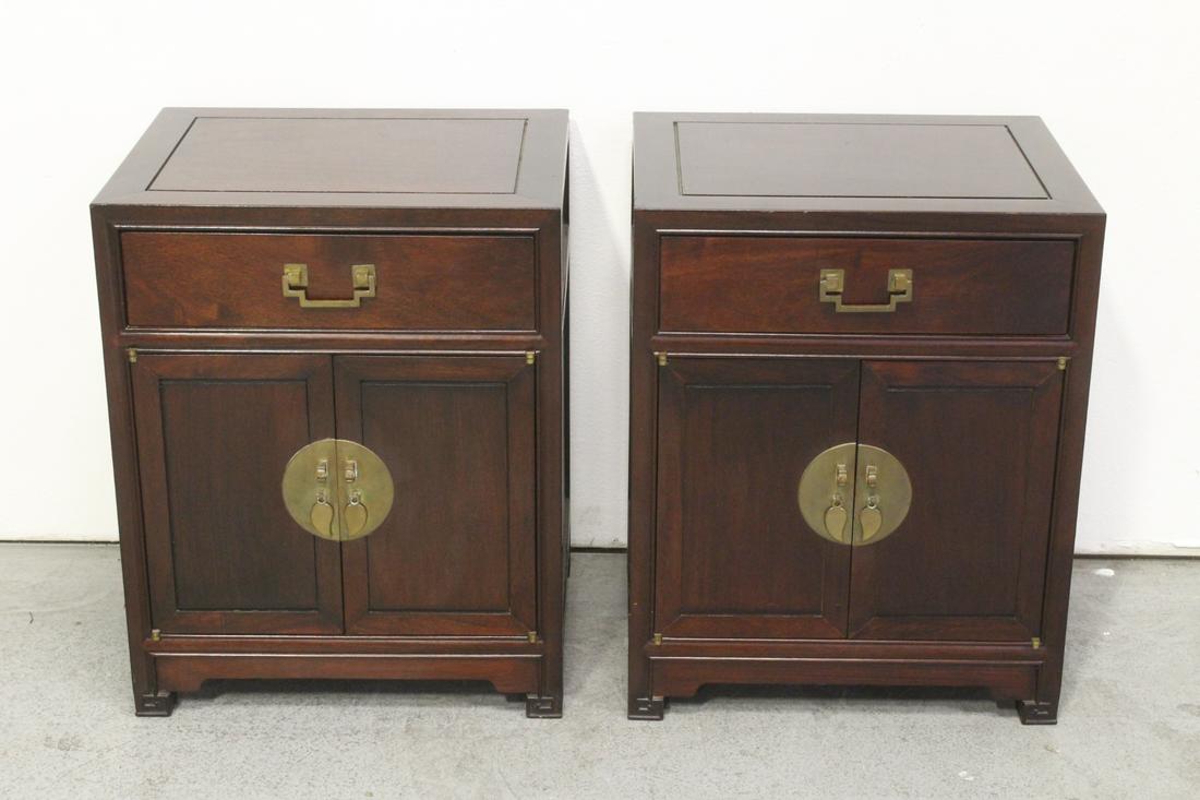 Pair Chinese rosewood small cabinets (1 of 11)