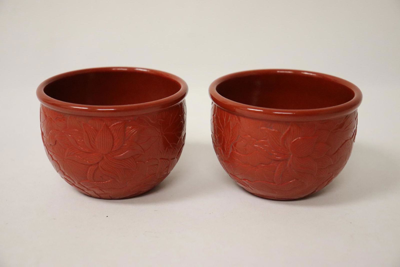 Pair red glazed tea cups (1 of 10)