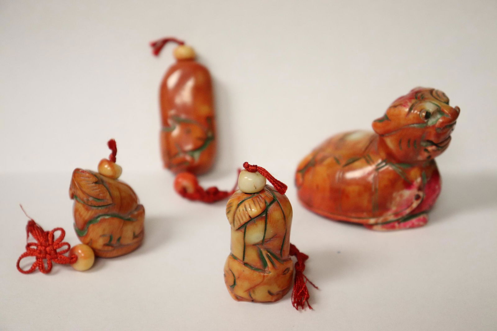 4 coral like stone carved ornaments (1 of 10)