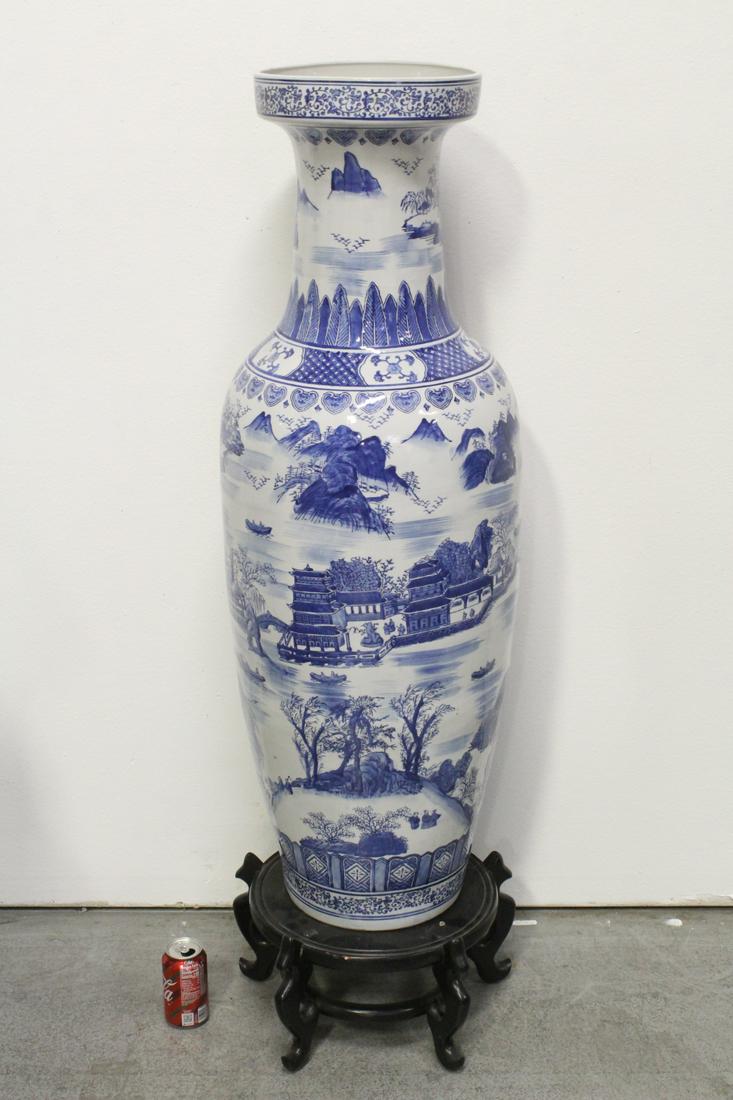 A massive Chinese blue and white vase (1 of 12)