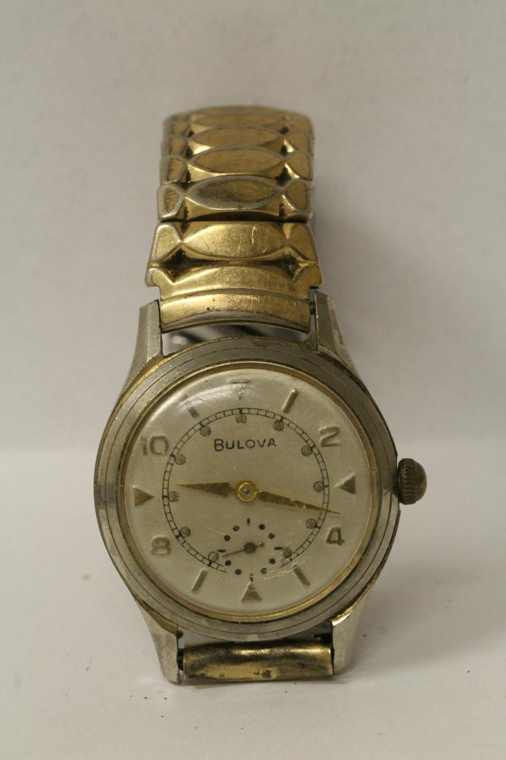 A man's vintage Bulova wrist watch: A man's vintage Bulova wrist watch