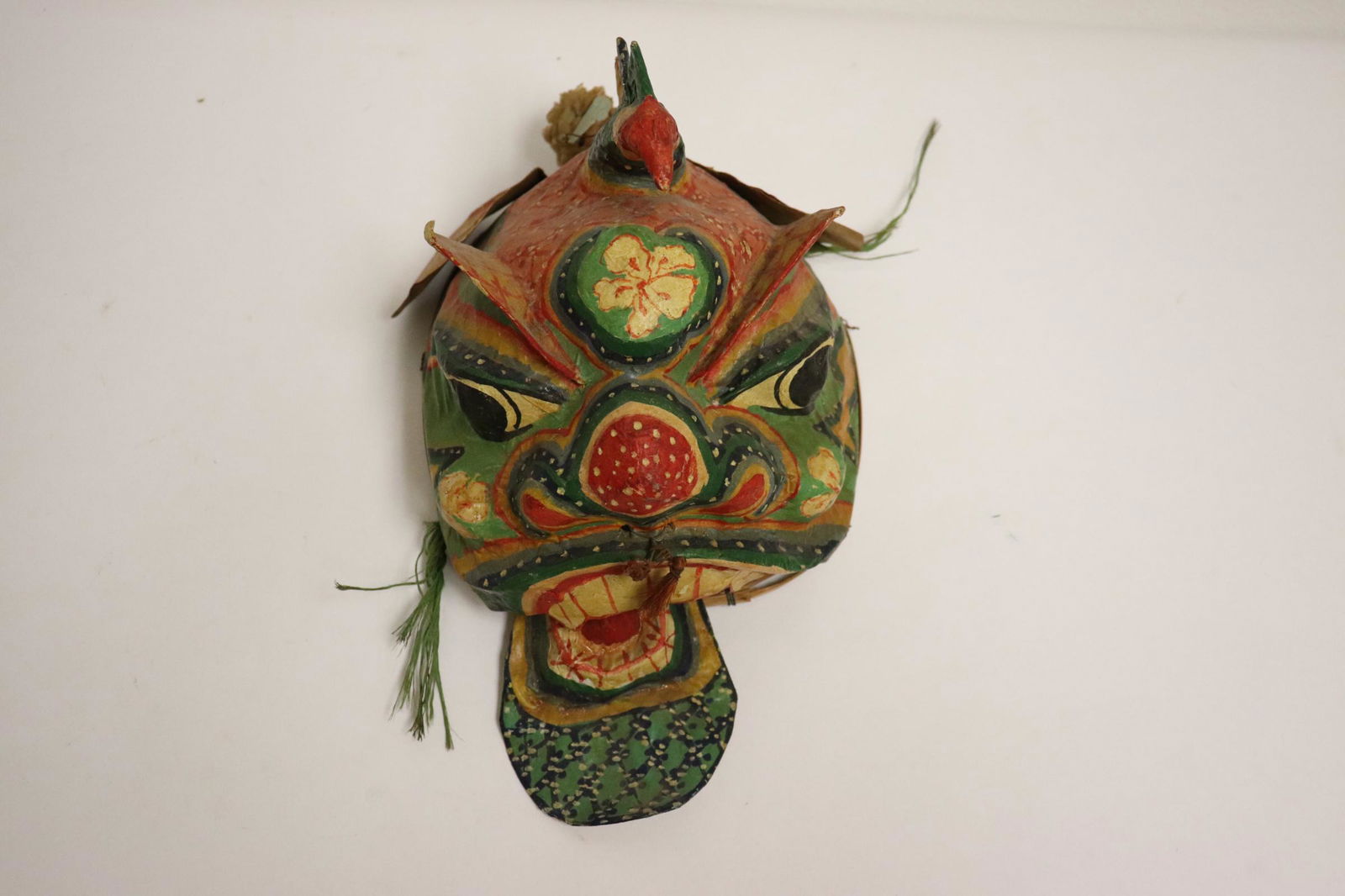 Chinese antique paper Mache mask (1 of 10)