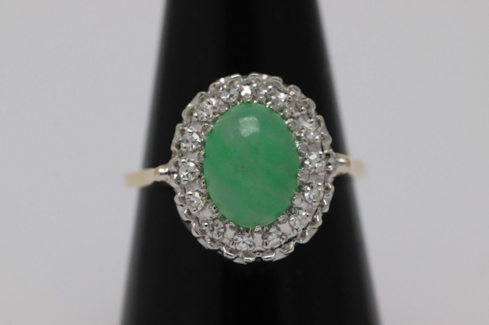 14K Y/G jadeite diamond ring (1 of 9)