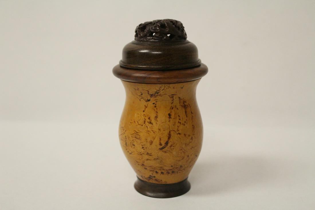 A gourd cricket box: A gourd cricket box, 4.75"Hx2.6"dia