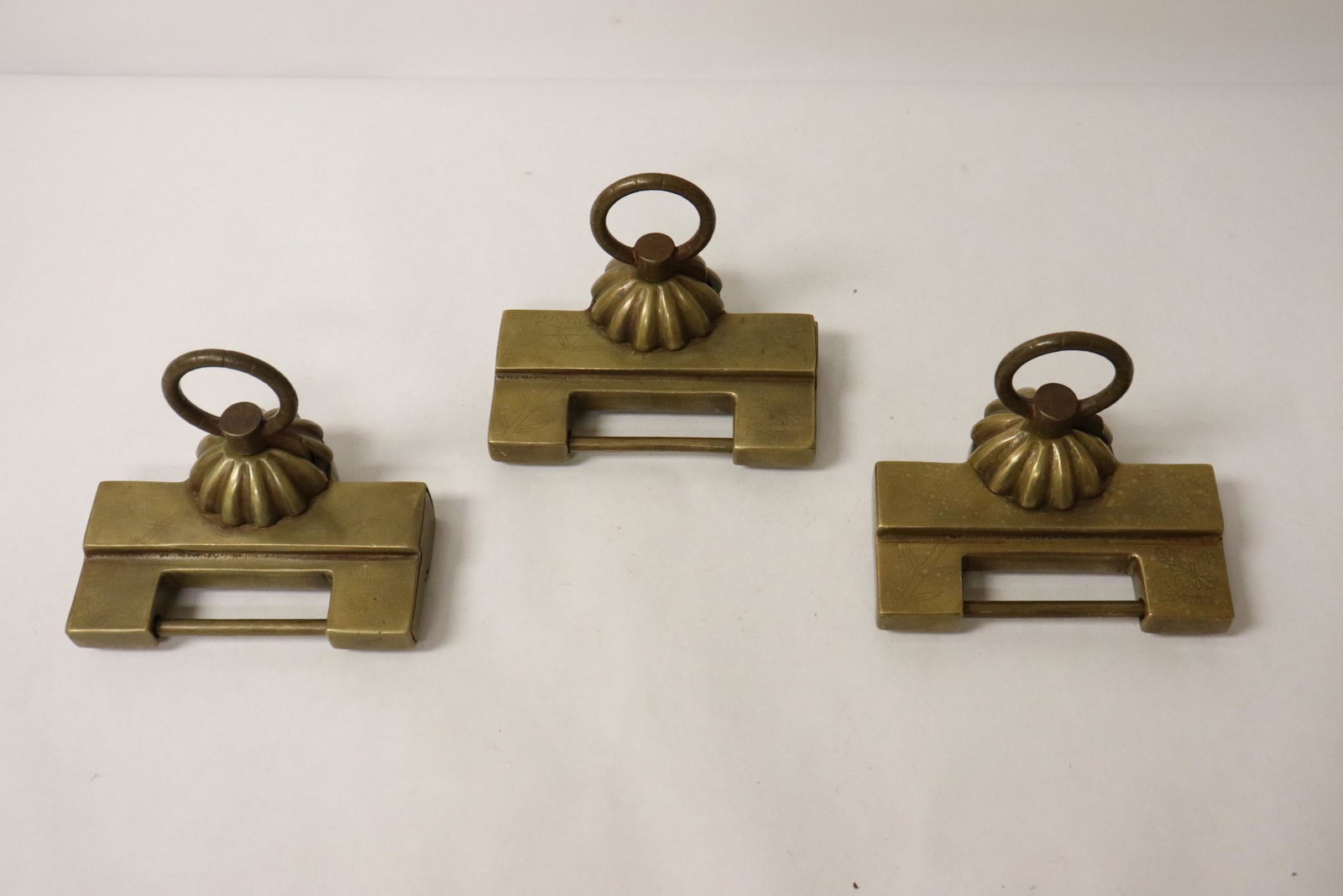 3 Chinese bronze locks (1 of 10)