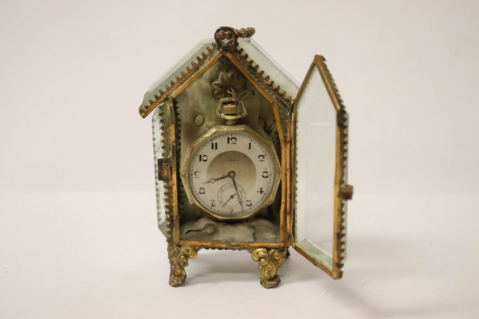 A pocket watch with pocket watch display case (1 of 10)