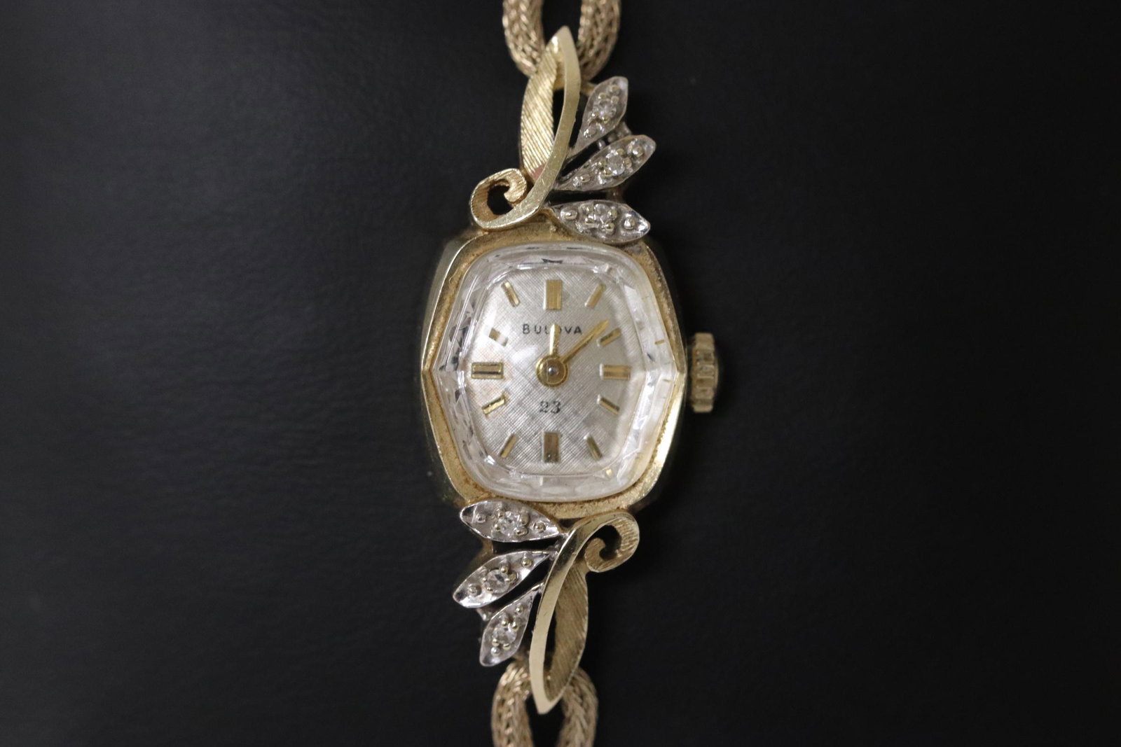 Lay's 14K Y/G Bulova diamond wrist watch: Lay's 14K Y/G Bulova diamond wrist watch