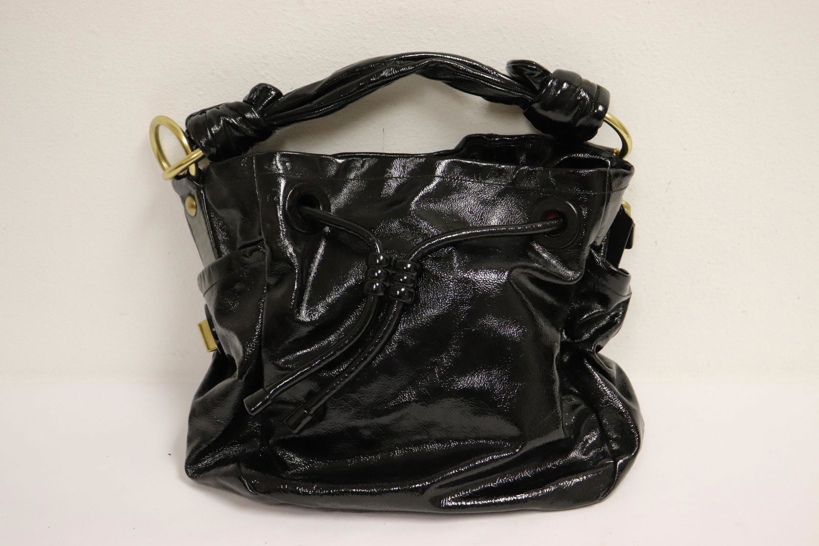 A large black Coach evening bag (1 of 9)