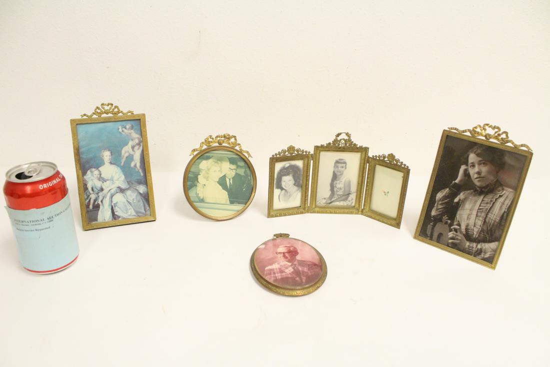 5 French/French style gilt bronze/brass picture frames (1 of 9)