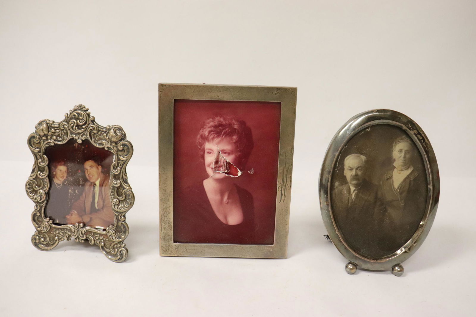 3 vintage sterling picture frames (1 of 10)