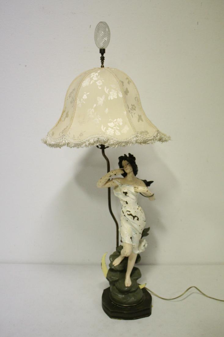 A beautiful painted metal table lamp (1 of 14)