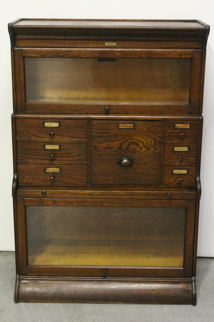 Victorian oak lawyer's bookcase/ clerk desk (1 of 11)
