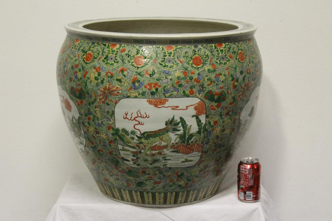 A massive Chinese famille rose porcelain basin (1 of 12)