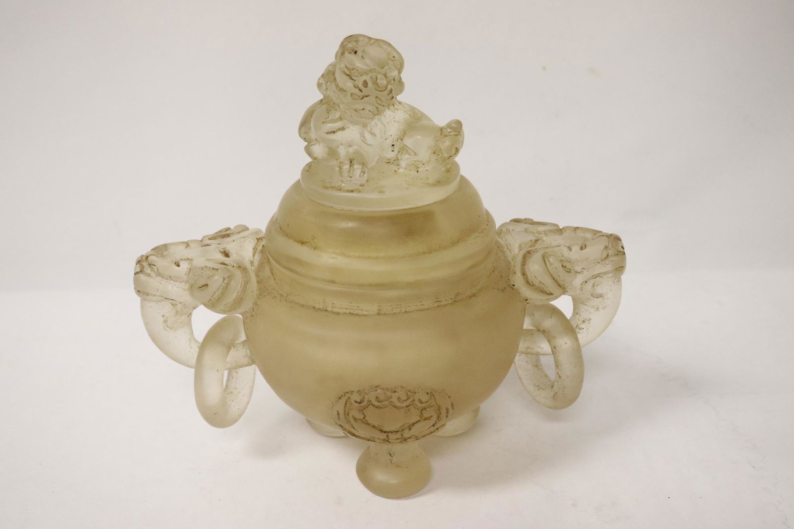 A fine Peking glass censer with fulion motif finial (1 of 10)