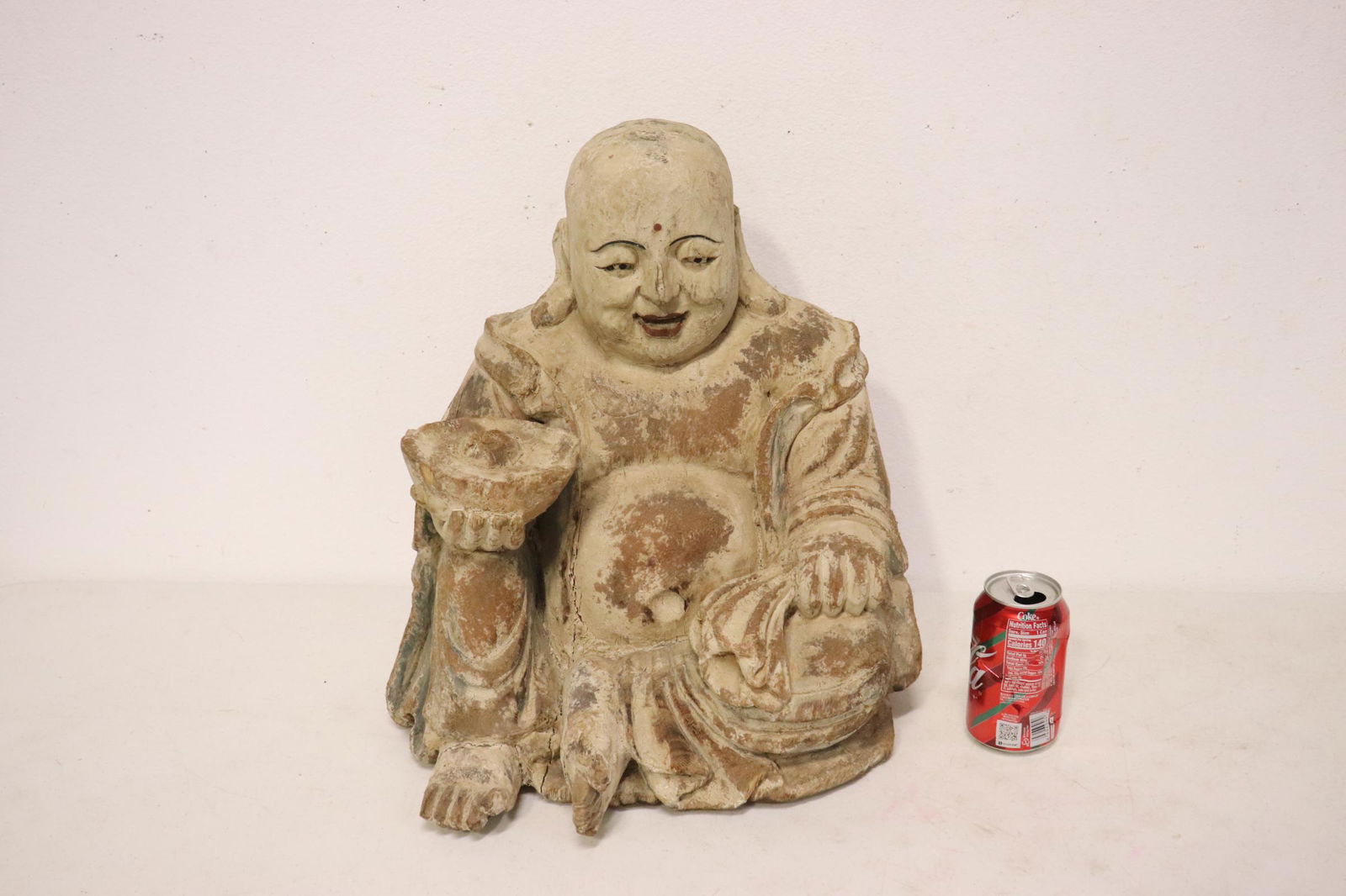 Chinese antique wood carved deity (1 of 9)