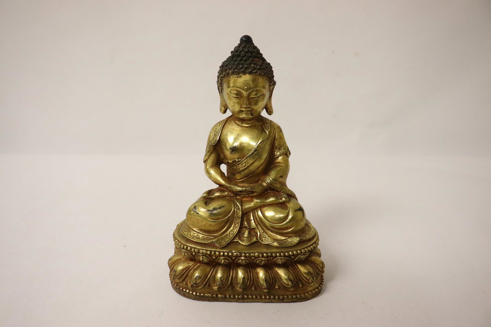 Chinese gilt bronze deity (1 of 9)