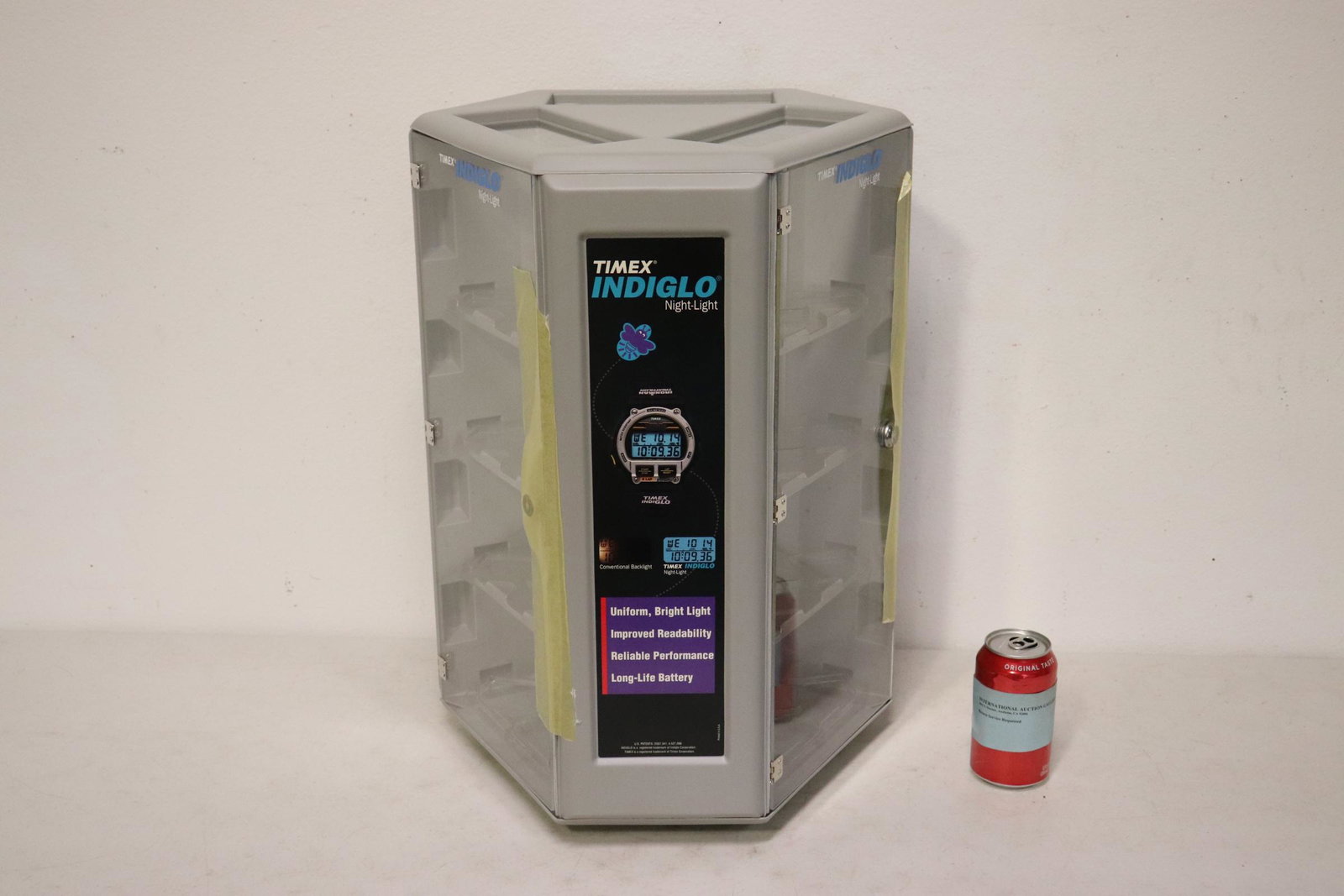 Large table top rotatable display case: Large table top rotatable display case
