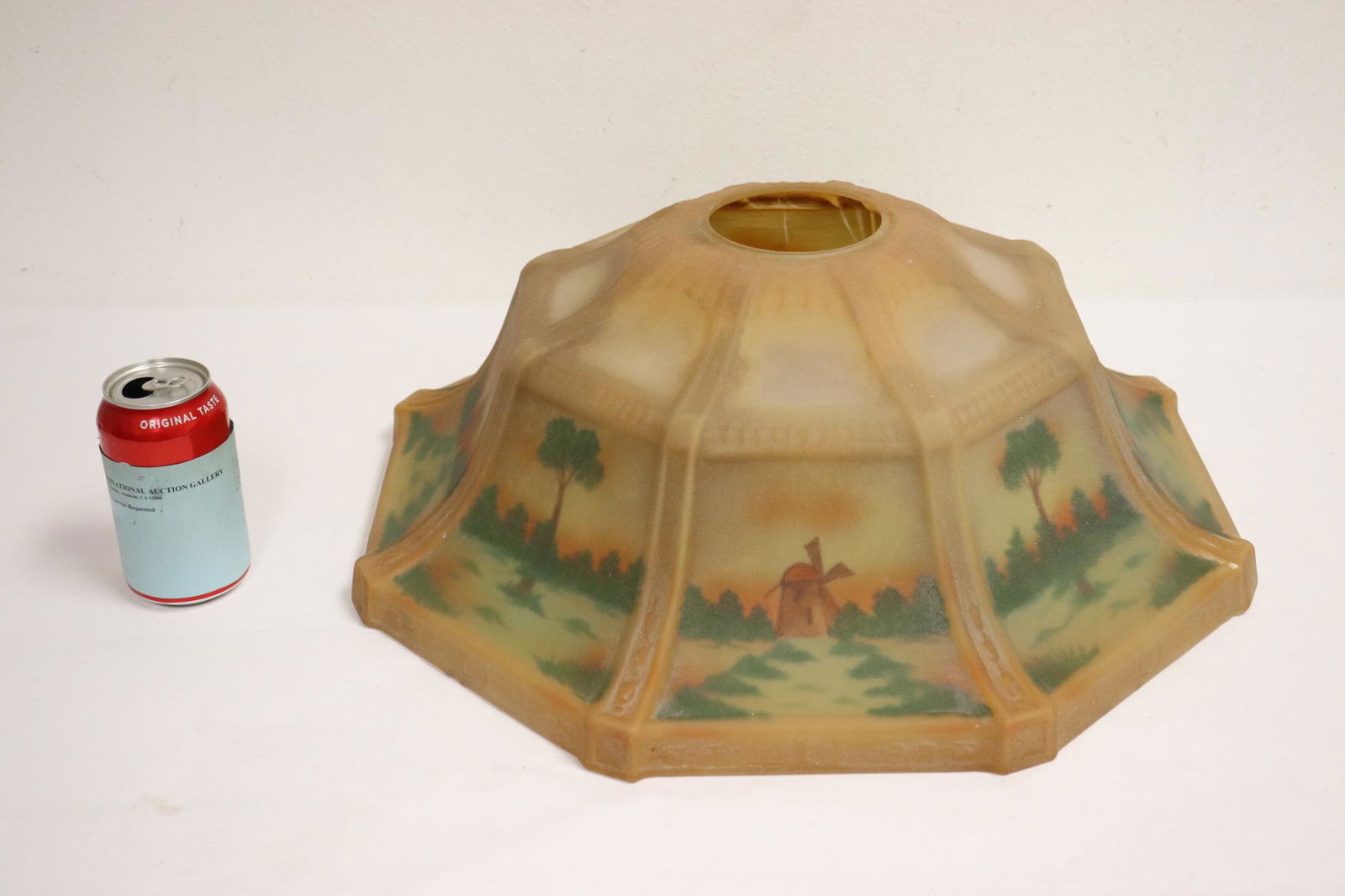 vintage hand painted glass lamp shade (1 of 10)