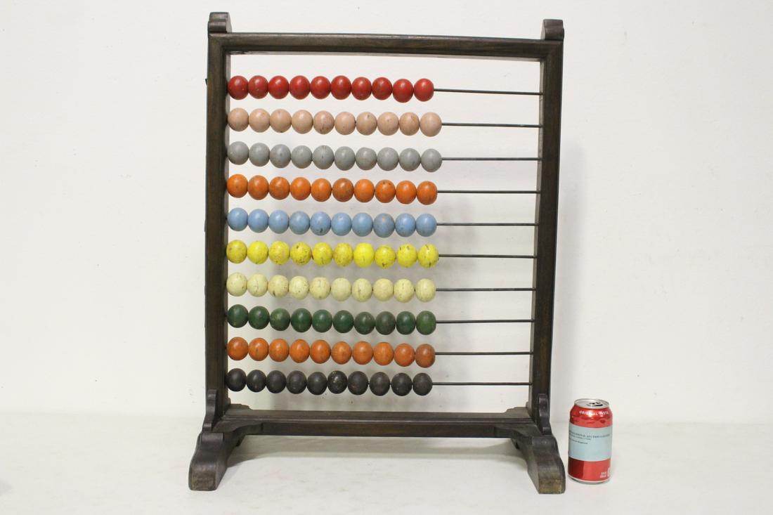 An interesting painted wood game score board (1 of 10)