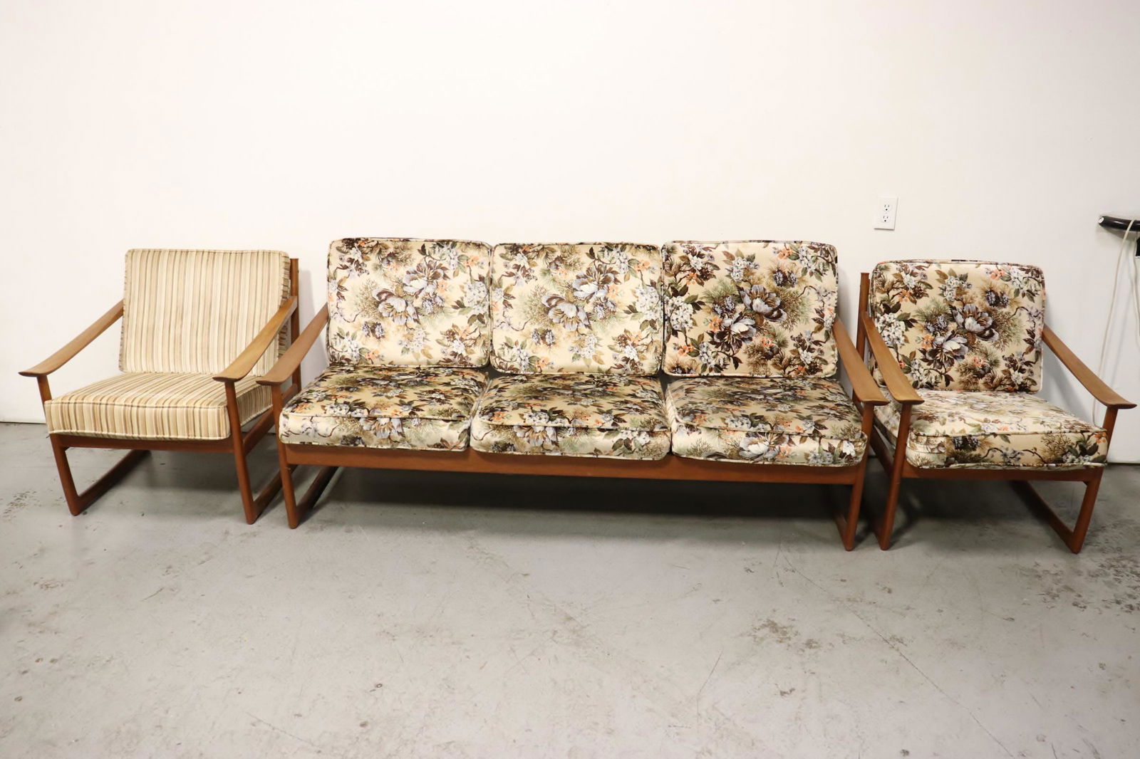 3 pc teak wood sofa set by Peter Hvidt France and Son (1 of 11)