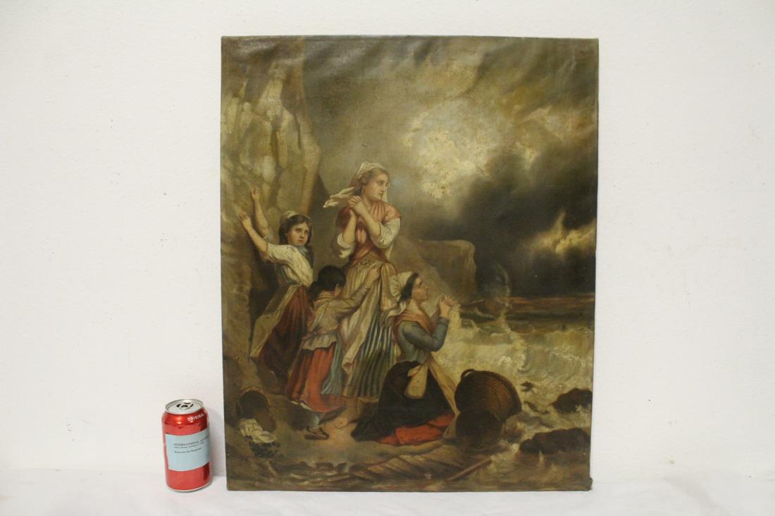 A very beautiful 19th c. oil on canvas painting (1 of 10)