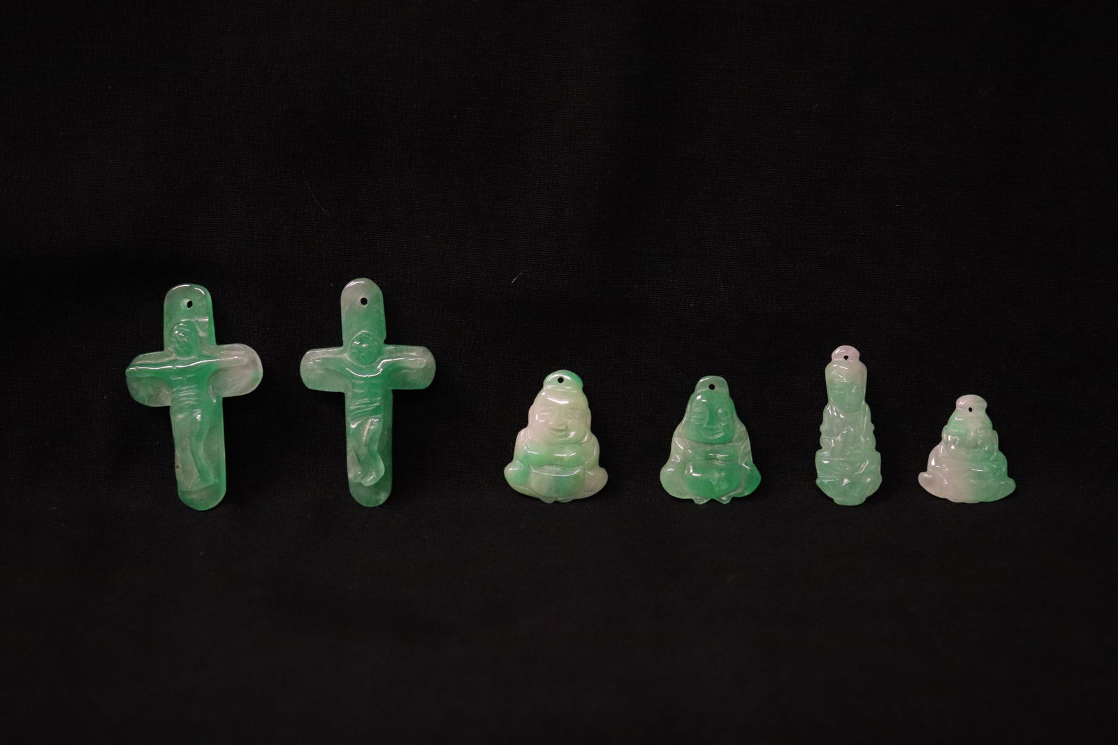 6 jadeite like ornaments (1 of 8)