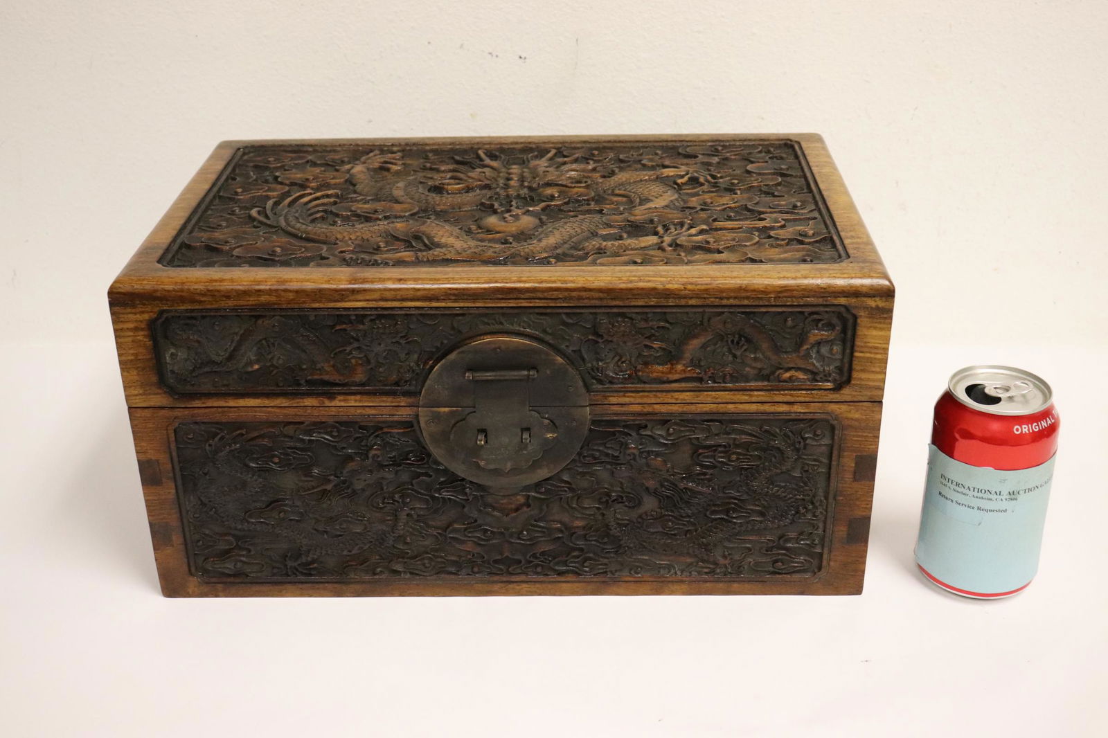 A fine Chinese wood carved box (1 of 9)