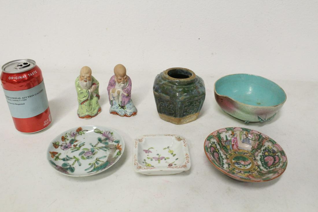 Lot of Chinese antique porcelain and pottery pc: Lot of Chinese antique porcelain and pottery pieces