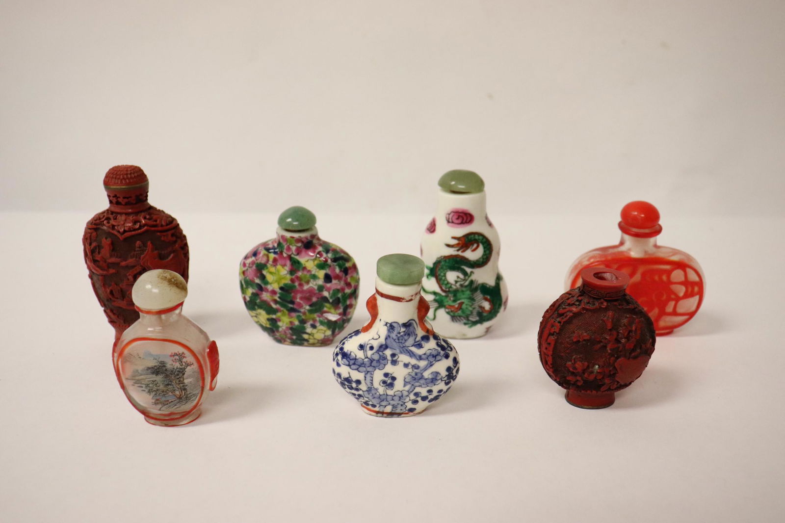 7 piece misc. snuff bottles (1 of 9)