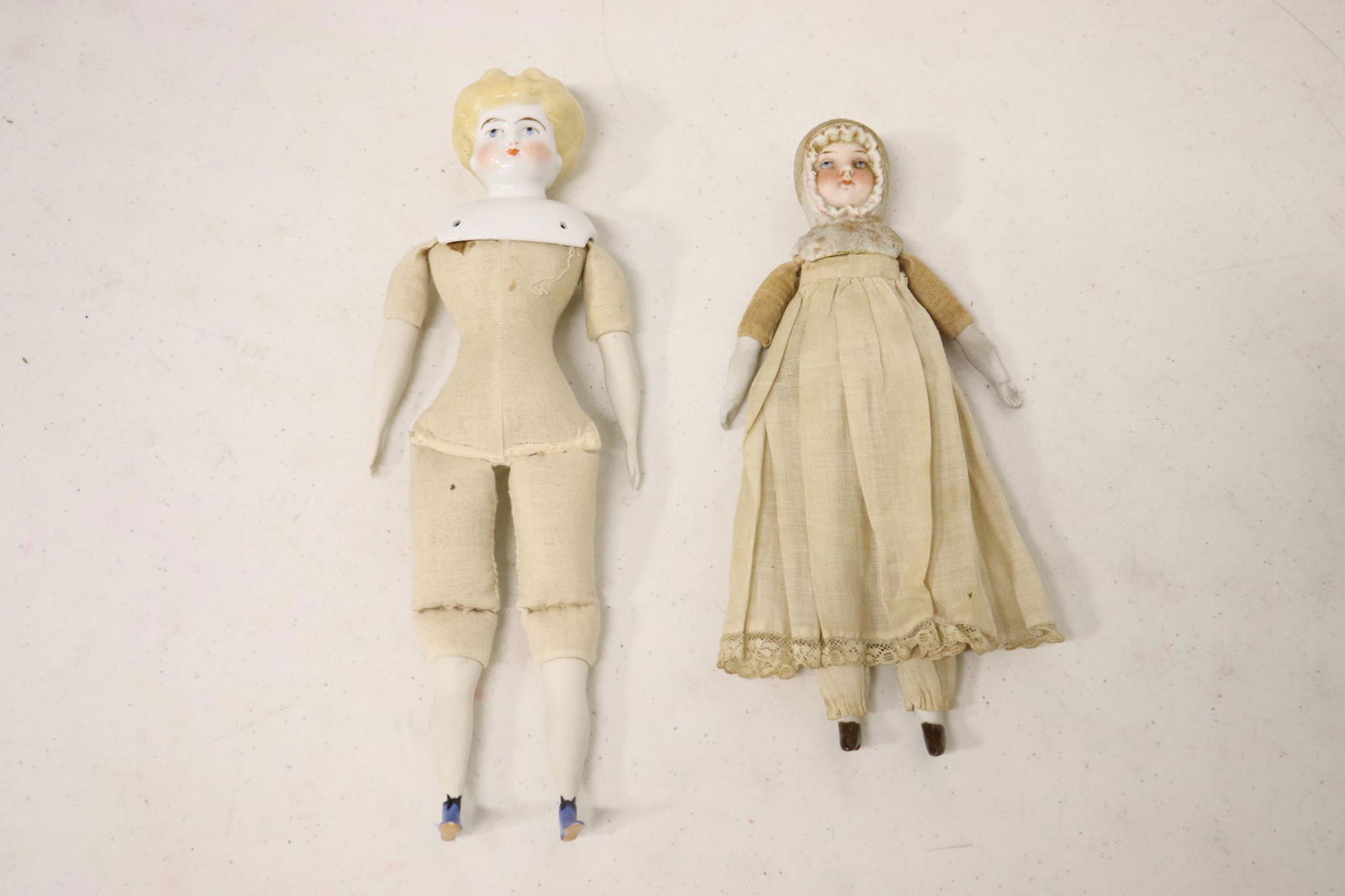 2 German porcelain head dolls (1 of 11)