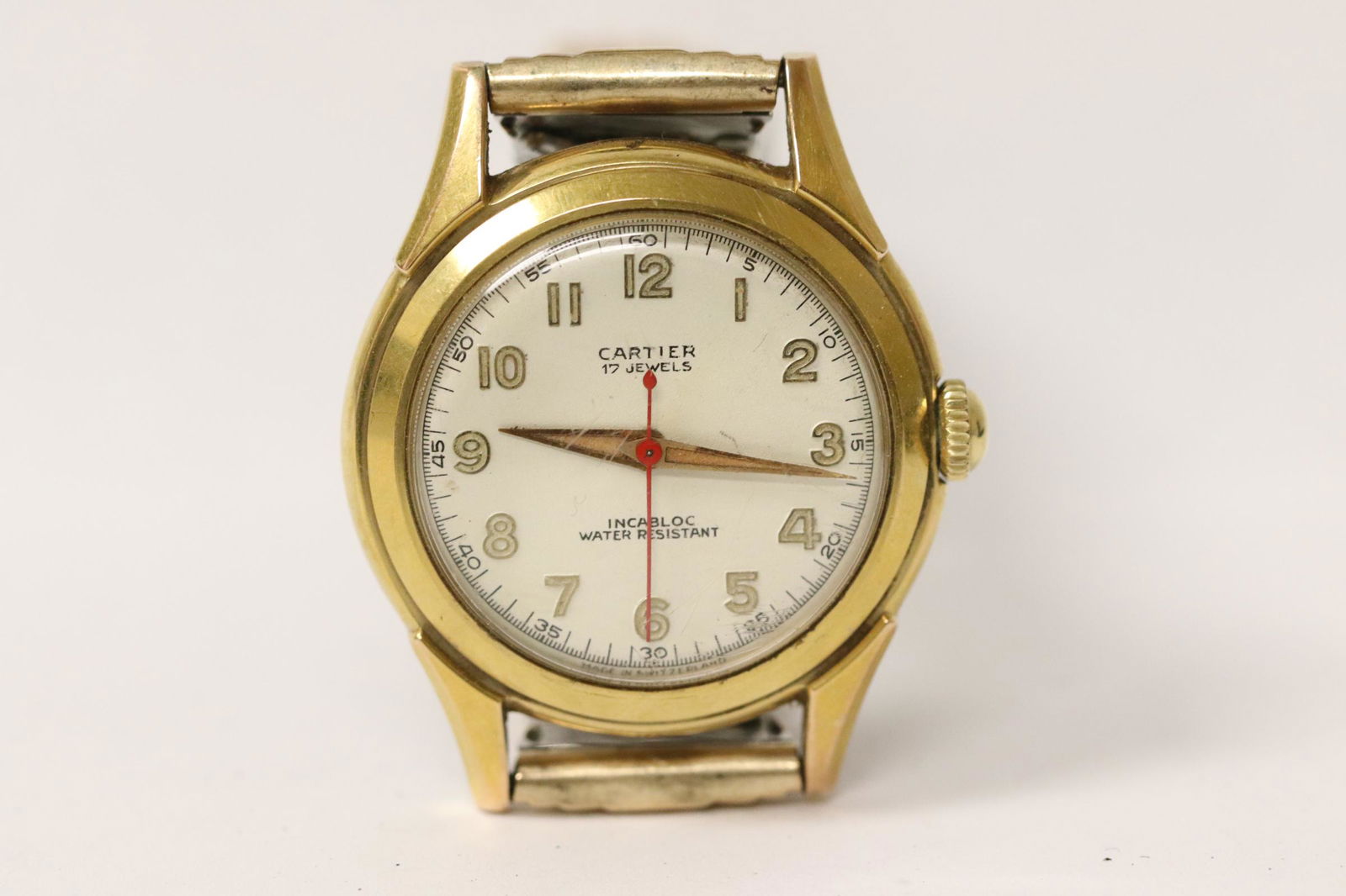 A WWII aviation wrist watch, marked Cartier (1 of 10)