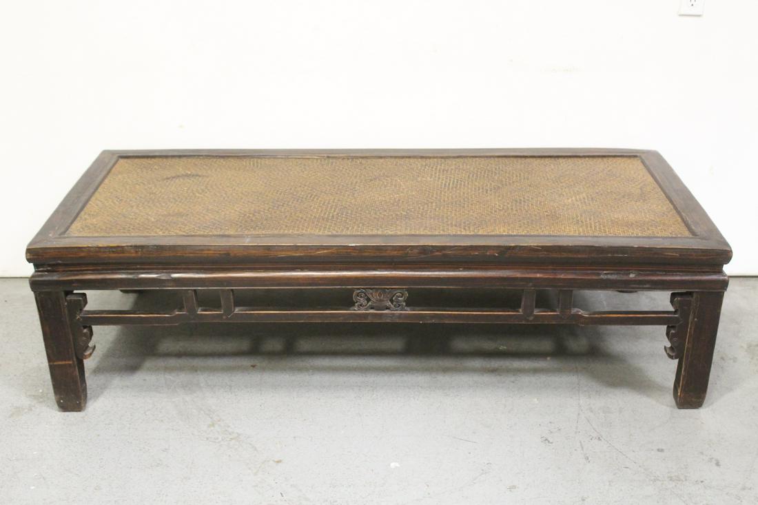 vintage Chinese table with cane top (1 of 9)