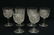 6 cut crystal goblets by St. Louis in pineapple pattern